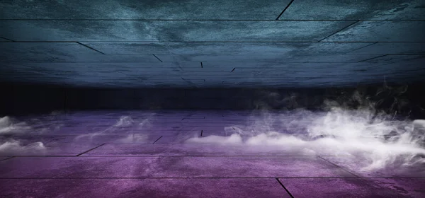 Fumo nebbia fantascienza futuristica grafica virtuale luci al neon fascio di Las — Foto Stock