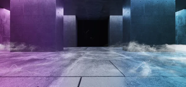 Colunas de concreto fumado Asfalto Rosa Roxo Escuro Branco Brilho Vibra — Fotografia de Stock