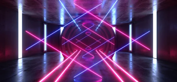 未来的なネオンライトSF輝くパープルブルーバーチャルヴィブラン — ストック写真
