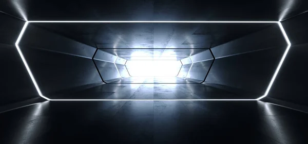 Sci Fi Futuristic Spaceship Virtual White Blue Glowing Reflectiv