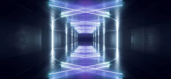 Ретро сучасний футуристичний фіолетовий синій червоний Sci Fi живий неоновий Ligh — стокове фото
