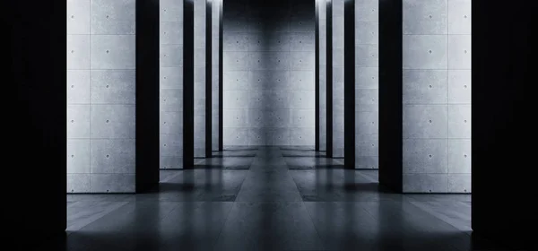Modern Elegant Architecture Grunge Concrete Columns Cement Refle