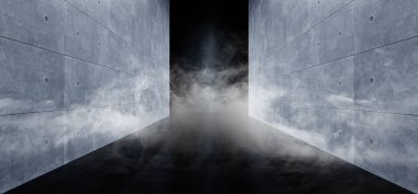 Duman Modern Zarif Mimari Grunge Beton Sütunlar Çimento