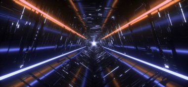 Fütüristik Neon Açık Mavi Teal Hiper Beşgen Üçgen Detay