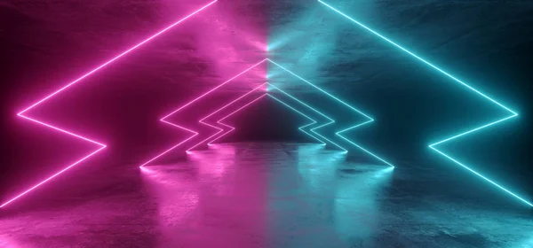 Futurystyczny neon Lights Laser fioletowy niebieski świecący nowoczesny retro SC — Zdjęcie stockowe