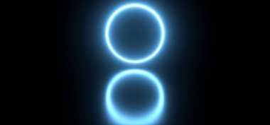 Modern futuristik Neon mor ışıklar daire şekil teknoloji Smo