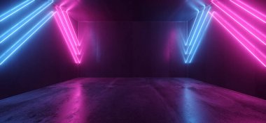 Neon Parlayan Plazma Retro Cyber Sanal Mor Mavi Parlak Grip