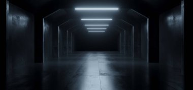 Sci Fi Modern Fütüristik Zarif Spacehip Beton Grunge Reflec