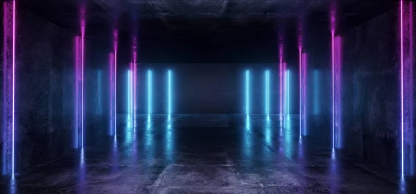 Néon Lumineux Lumières Rétro Cyber Virtuel Violet Bleu Lumineux Grippe — Photo