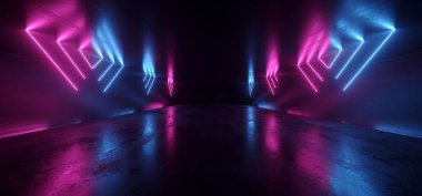 Neon Parlayan Plazma Retro Cyber Sanal Mor Mavi Parlak Grip