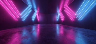 Neon Parlayan Plazma Retro Cyber Sanal Mor Mavi Parlak Grip