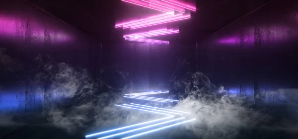 Humo neón resplandeciente plasma retro cibernético virtual púrpura azul lumino — Foto de Stock