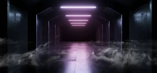Smoke Sci Fi Moderno Futurista Elegante Nave Espacial Grunge de Concreto — Fotografia de Stock