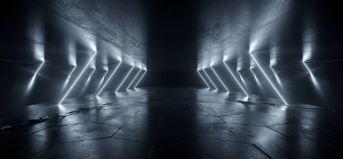 Sci Fi Hatları Arc Uzay Gemisi Parlayan Neon Beyaz Buz Fütüristik Vir