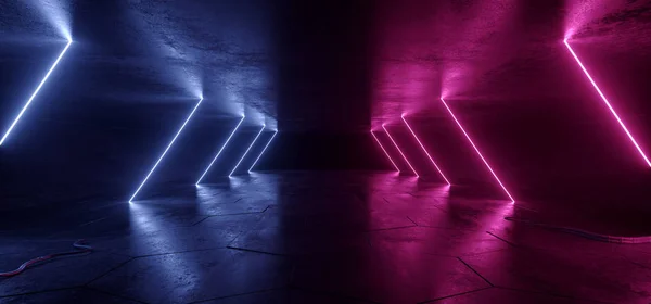 Neonlichter lila blau sci fi futuristisch fluoreszierende glühende co — Stockfoto