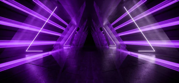 Neon gloeiende futuristische Sci Fi donkere lichten paars violet Futuris — Stockfoto