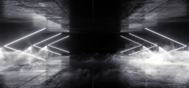 Duman Neon Lazer Oklar Parlayan Beyaz Sci Fi Fütüristik Grunge C