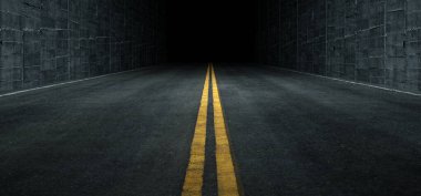 Bilimkurgu Gelecekçi Asfalt Tüneli Garaj Yolu Dou