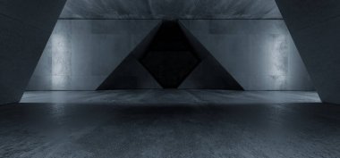 Dark Beton Grunge Yeraltı Garajı Yansımaları Salon Araba Üçlüsü