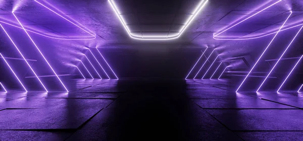 Neon Cyber Synth Lilowing Line Beams Lasers Stage Showcase Purple — 图库照片