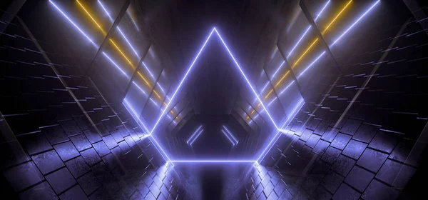 Neon Arc Sci Retro Modern Glühender Laser Elektrisch Alien Raumschiff — Stockfoto