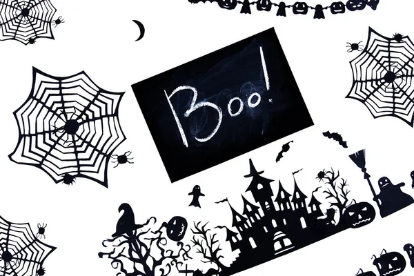 Decorations Halloween Party Handmade Paper Decor Festive Greeting Card Poster — 스톡 사진