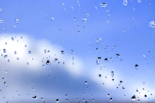 Мокрый Стакан Капельками Дождя — стоковое фото