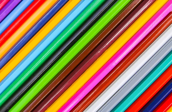 Bright Colored Pencils Creative Supplies Background — Stock Photo, Image
