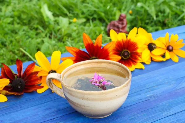 Natural Hierbas Con Flores Frescas Púrpuras Hojas Planta Leña Médica — Foto de Stock