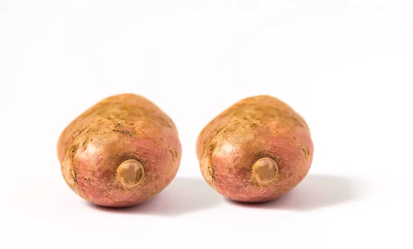 Raw potatoes on white background. — Stock Image Raw Potatoes White Background Royalty Free Stock Photos