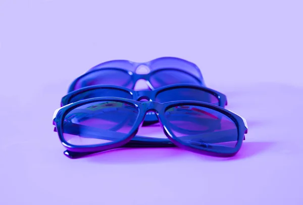 Gafas Sol Verano Sobre Fondo Pastel Colorido —  Fotos de Stock