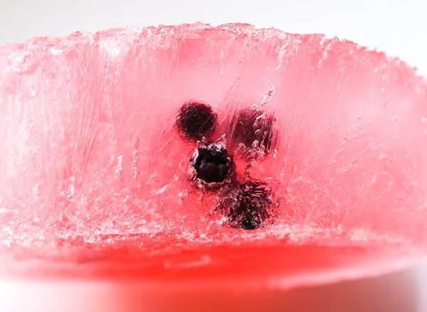 Coquetel Refrescante Com Gelo Cranberry — Fotografia de Stock