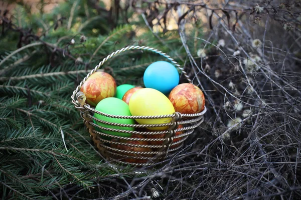 Uova di Pasqua variopinte — Foto Stock