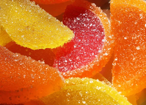 Colorful Bright Fruit Jelly Candies Close — Stock Photo, Image