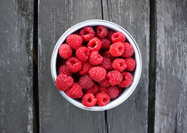 Proaspăt Culese Coapte Zmeură Dulce Aproape — Fotografie, imagine de stoc