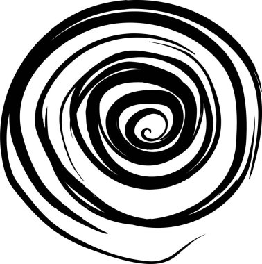 Beyaz arkaplanda soyut spiral şekil.