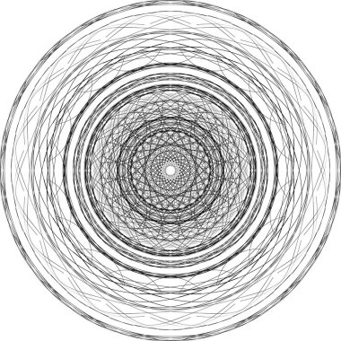 Mandala deseni. Renkler için yuvarlak soyut şekil. Dekoratif öge