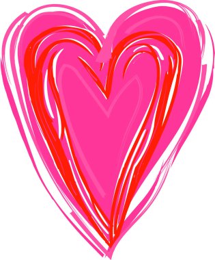 Beyaz arkaplanda kalp şekli