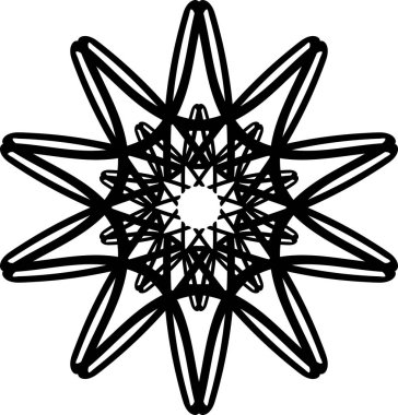 Mandala deseni. Renkler için yuvarlak soyut şekil. Dekoratif öge