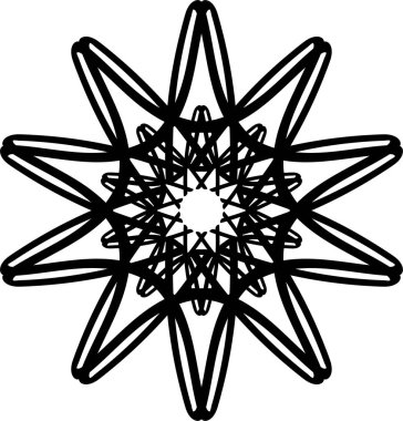 Mandala deseni. Renkler için yuvarlak soyut şekil. Dekoratif öge