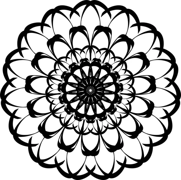 Mandala pattern. Round abstract shape for coloring. Decorative element. — 스톡 벡터