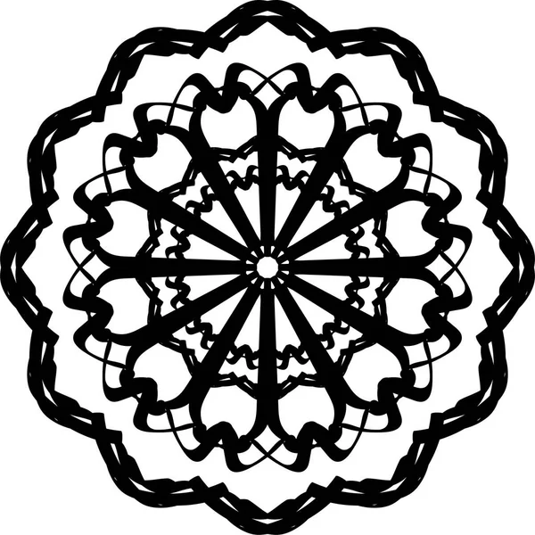 Mandala Muster Runde Abstrakte Form Zum Färben Dekorative Elemente — Stockvektor