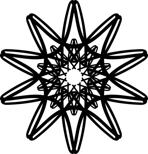 Mandala Muster Runde Abstrakte Form Zum Färben Dekorative Elemente — Stockvektor