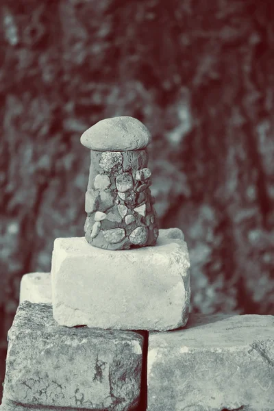 Глиняный замок ручной работы — стоковое фото