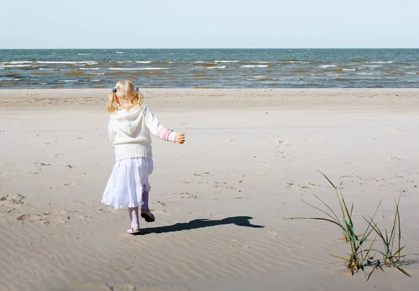 Niña Playa — Foto de Stock