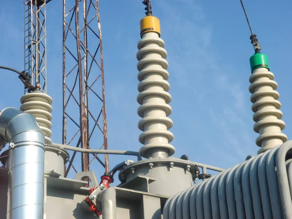 Fragments Structure Electricity Substation — Stock Photo, Image