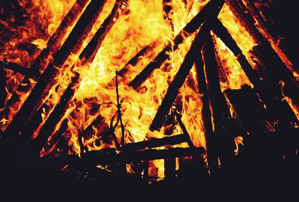 Fogo chama ao ar livre — Fotografia de Stock