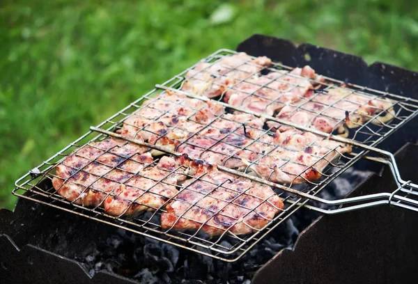 Preparazione shashlik marinato — Foto Stock