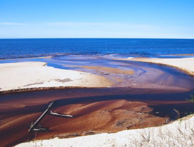 Letonya 'da deniz manzarası, Beyaz Kumul, Saulkrasti.