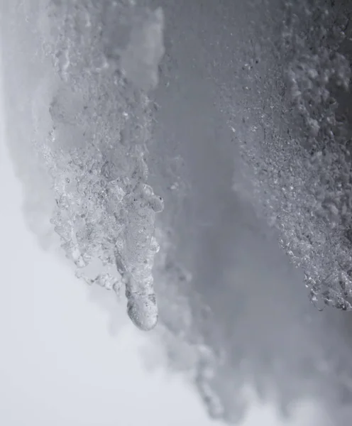 冰与雪的表面紧密相连 — 图库照片